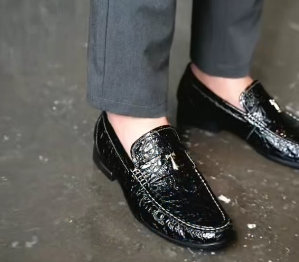 British style casual men's leather shoes