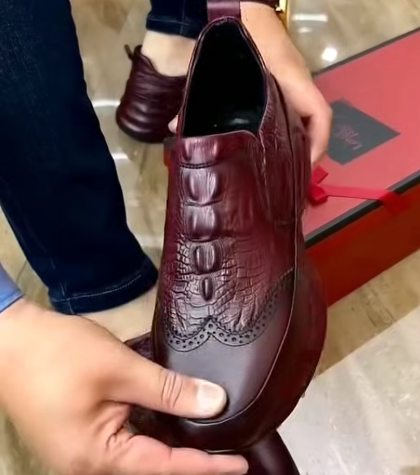 Korean style casual men's leather shoes
