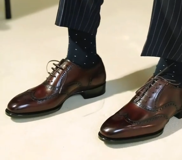 Men's handmade casual leather shoes