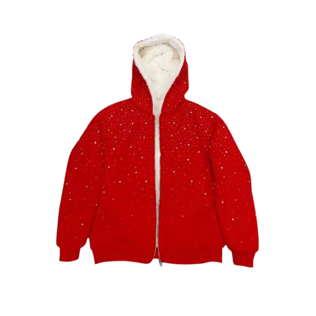 Rhinestone Galaxy Zip Up (Fur Lined)- Couple Style