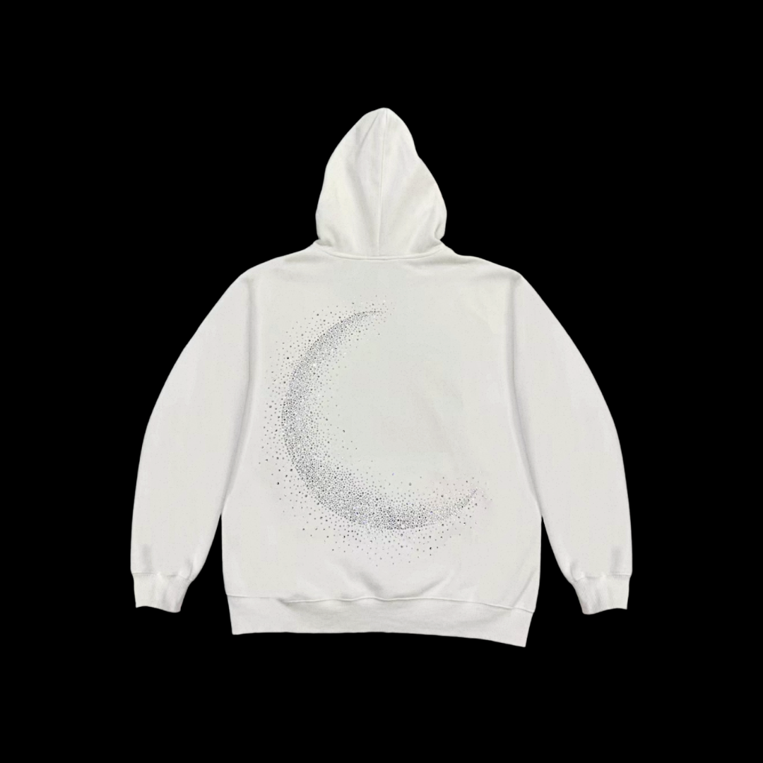 Rhinestone Moon Hoodie- Couple Style