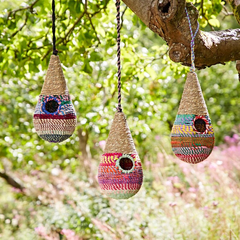 Teardrop Recycled Cotton Birdhouse