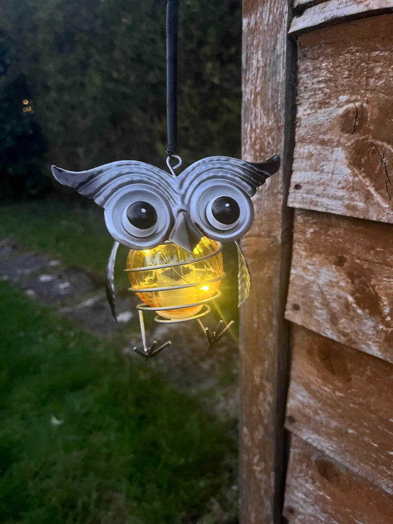 Hanging Owl Garden Decorative Light