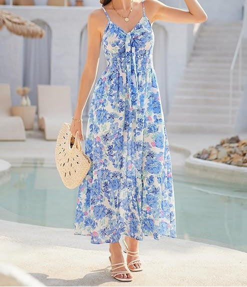 Women's casual vacation floral dress