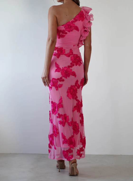 Women's Ruffle Print Dress