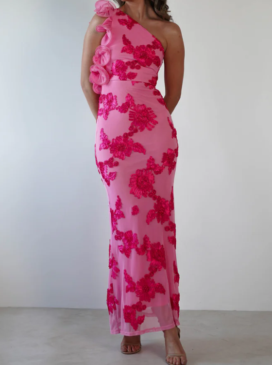 Women's Ruffle Print Dress