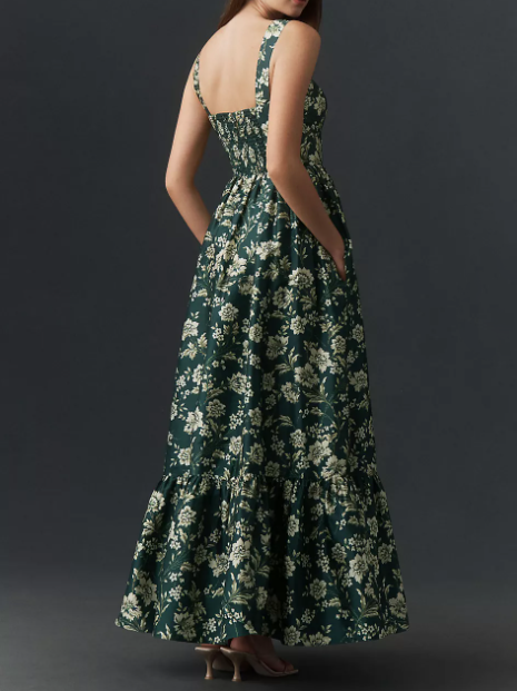 Women's sleeveless tie-waist slim dress