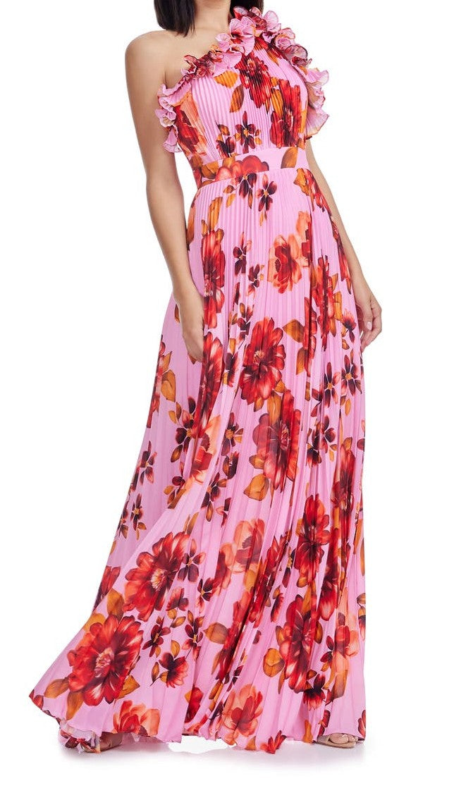 Women's Printed Ruffled Dress