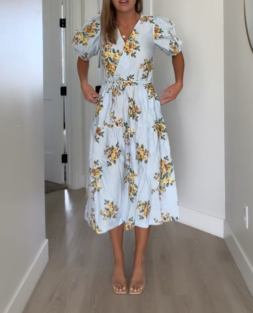 Women's tie-up floral dress