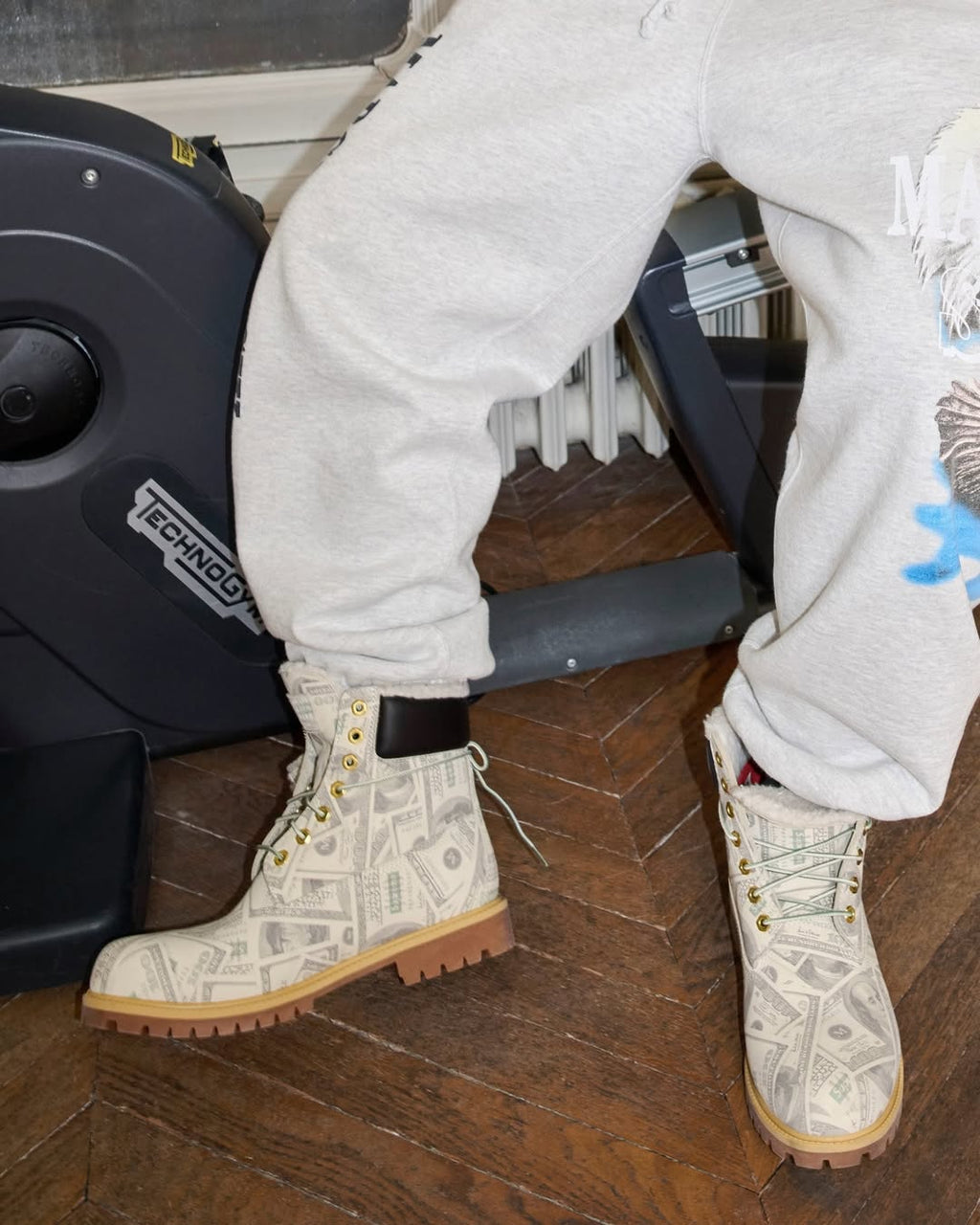 Men's Collaboration Dollar Print Dr. Martens Boots