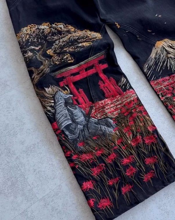 Men's Samurai Embroidered Jeans